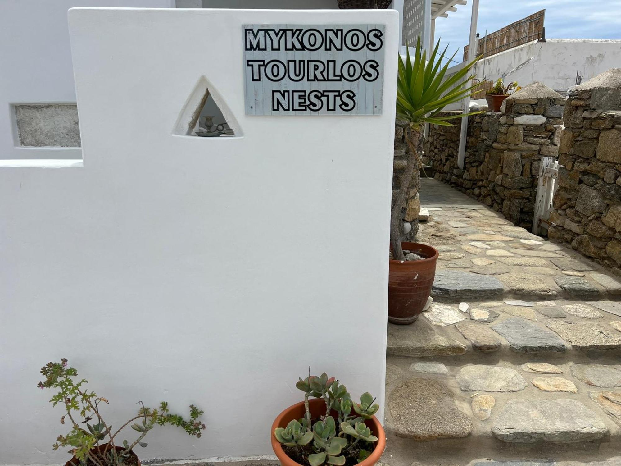 Mykonos Tourlos Nests - Sea View Escape Lägenhet Exteriör bild